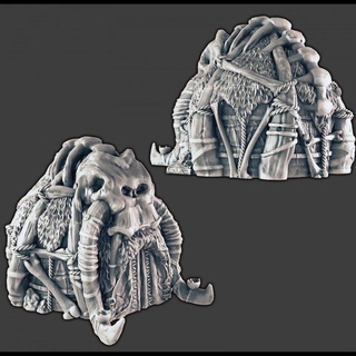 ice tribe hut - hunter support-free evan carothers Store Tabletop 3D Printable Terrain Fantasy arctic 3d print model - Mito3D