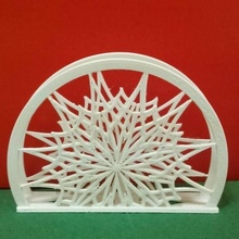 stand napkins snowflake & garden 3d print model - Mito3D
