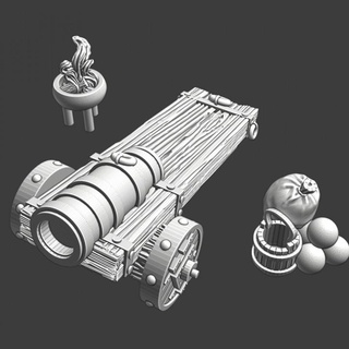 medieval small wheeled canon - bombard northern crusades miniatures Tabletop Characters & Creatures Historical Universe Vehicles Machines Store printable accessory battle gun model terrain wargaming miniature artillery siege 28mm scenery gunpowder 3d print model - Mito3D