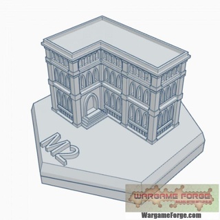 gotik bina 22 altıgen harita ölçek hmsg022 savaş oyunu dövme mağaza arazi Battletech 3d print model - Mito3D