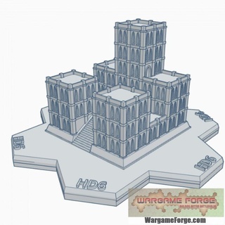 gothic building 30 imperial palace hex map scale hmsg030 wargame forge Store terrain battletech 3d print model - Mito3D