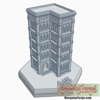 gótico edificio 36 maleficio mapa escala hmsg036 juego guerra fragua Tienda terreno battletech 3d print model - Mito3D