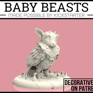 bebek Peryton Mia kay masaüstü karakterler yaratıklar fantezi Evren canavar ejderhalar Zindanlar oyun mini rpg minyatür dnd kanatlı 3d print model - Mito3D