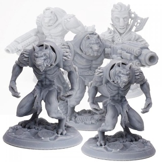 cyber warewolves captain jazza tabletop time Tabletop Characters & Creatures Sci-Fi Universe Store 40k games warhammer wolf workshop wolves wolve 3d print model - Mito3D