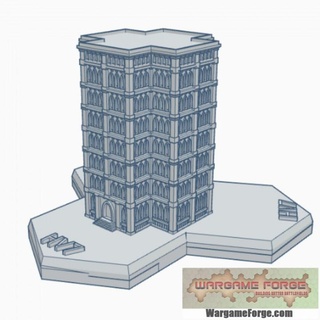 gótico construção 58 hex mapa escala hmsg058 jogo guerra forja loja terreno battletech 3d print model - Mito3D