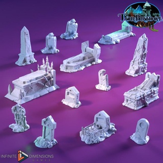 mezar taşları sonsuz boyutları oyunlar masaüstü 3D yazdırılabilir arazi fantezi Ortaçağa ait kilise mezarlık taşı Mezarlar manastır Wightwood torbridge itlaf 3d print model - Mito3D
