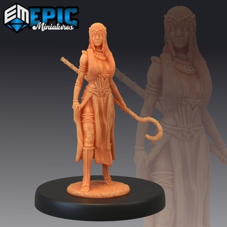priestess anubis pharaohs servant death shaman egyptian encounter epic-miniatures Store fantasy medieval monster rpg warhammer priest sla enemy pharaoh tabletop dungeon dnd pathfinder npc pre-supported supported pre 3d print model - Mito3D