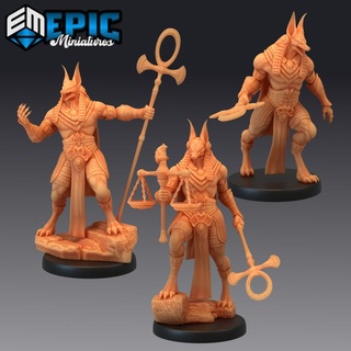 anubis avatar set god death egyptian deity epic-miniatures Store fantasy medieval monster rpg warhammer sla enemy pharaoh tabletop dungeon dnd pathfinder npc monarch pre-supported supported pre 3d print model - Mito3D