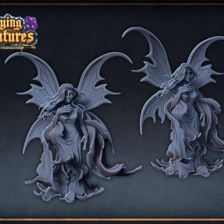 dark fairy roleplaying & miniatures  Tabletop Tabletop Characters & Creatures Fantasy Universe Tabletop Tabletop Characters & Creatures dark wizard magic miniature tabletop enchanted fairy dnd presupported  3d print model - Mito3D