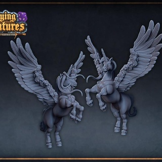 pegasus unicorn roleplaying & miniatures Tabletop Characters Creatures Fantasy Universe creature fantasy mount rpg magic horse miniature tabletop wonder presupported 3d print model - Mito3D