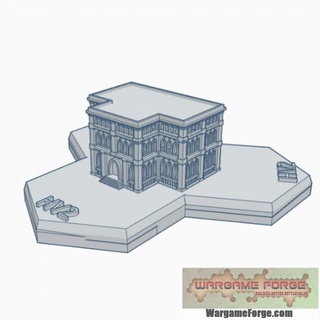 gotisch Gebäude 61 verhexen Karte Rahmen hmsg061 Kriegsspiel Schmiede Geschäft Terrain Battletech 3d print model - Mito3D