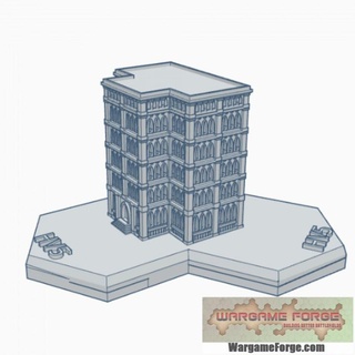 gotisch Gebäude 64 verhexen Karte Rahmen hmsg064 Kriegsspiel Schmiede Geschäft Terrain Battletech 3d print model - Mito3D