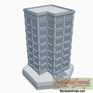 gótico edificio 75 maleficio mapa escala hmsg075 juego guerra fragua Tienda terreno battletech 3d print model - Mito3D