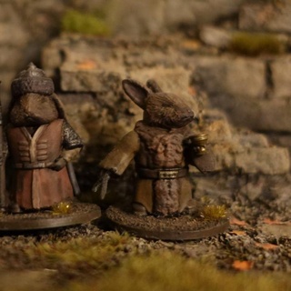 rabbit duchy emissaries cavy forge Tabletop Characters & Creatures Fantasy Universe fantasy knight rpg warrior bunny d&d 28mm dnd bard bun polearm 3d print model - Mito3D