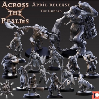 across realms - april 2021 release across realms  Tabletop Tabletop Characters & Creatures Fantasy Universe Tabletop Tabletop Characters & Creatures Store mummy skeleton undead zombie minotaur ghoul ghast  3d print model - Mito3D