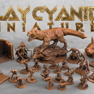 reino felinaria argila cianeto miniaturas tampo mesa personagens criaturas fantasia universo gato leão tigre guerra jogos dnd felino Tabaxi 3d print model - Mito3D