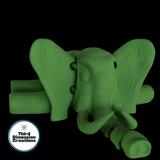 soñoliento elefante Stephen arroyo juguetes juegos animal criatura cifras juguete zoo flexible articulado impresión dormir siesta 3d print model - Mito3D