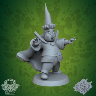 fart quest- miniature pre-supported included dice heads Tabletop Characters & Creatures Fantasy Universe quest presupported 3d print model - Mito3D