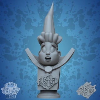 fart quest bust pre-supported included dice heads Fan Art Busts 3d print model - Mito3D