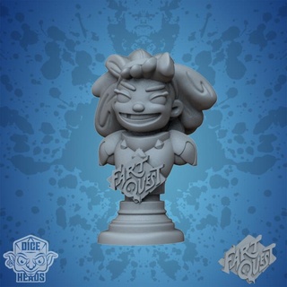 fart quest moxie bust pre-supported included dice heads Tabletop Characters & Creatures Fantasy Universe Fan Art Busts 3d print model - Mito3D