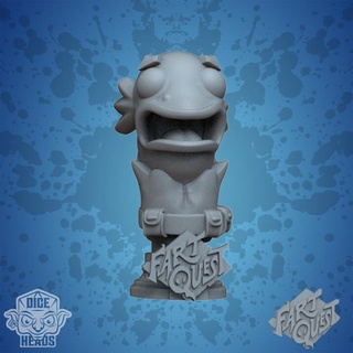 fart quest tick tock bust pre-supported included dice heads Tabletop Characters & Creatures Fantasy Universe Fan Art Busts 3d print model - Mito3D
