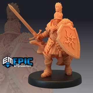 Château Chevalier attaquer blindé guerrier épée bouclier combattant garde epic miniatures fantaisie médiéval monstre rpg marteau guerre sla ennemi table donjon dnd éclaireur PNJ pre supported prise charge pré 3d print model - Mito3D