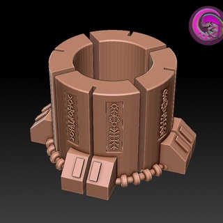Antik güç jeneratör kovan delta mağaza masaüstü 3D yazdırılabilir arazi Sci Fi yabancı manzara Necron azar 3d print model - Mito3D