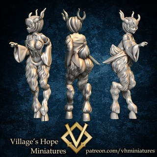 satyr girl monster village's hope miniatures Tabletop Characters & Creatures Fantasy Universe Store miniature minis dnd ttrpg trpg 3d print model - Mito3D