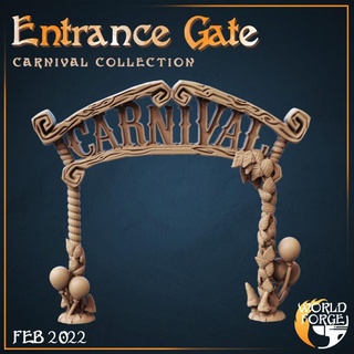carnival entrance gate world forge miniatures Tabletop 3D Printable Terrain fantasy party terrain dnd celebration scenery balloons 3d print model - Mito3D