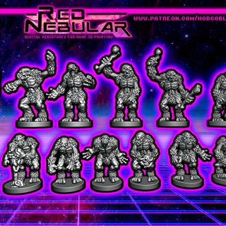 lovecraftian ghouls 10mm scale red nebular Tabletop Characters & Creatures Fantasy Universe Store undead monsters lovecraft ghoul mythos picman 3d print model - Mito3D
