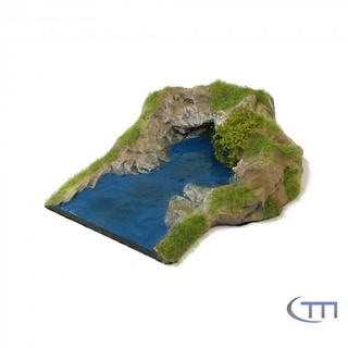 Stück modular Fluss rg Kapelle Tischplatte 3D druckbar Terrain Geschäft Diorama Landschaft 3d print model - Mito3D