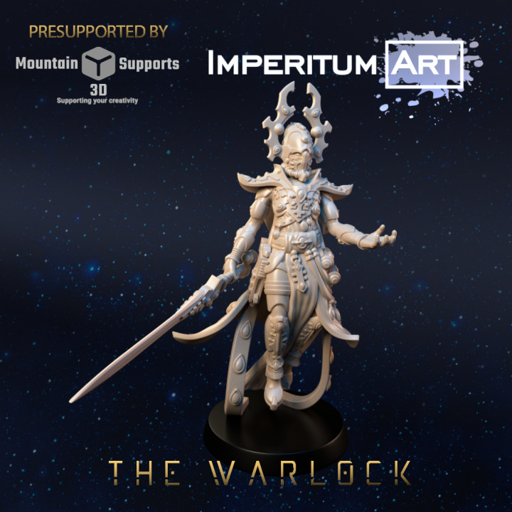 warlock imperitumart Tabletop Characters & Creatures Sci-Fi Universe Store 40k space warhammer scifi elves eldar wh40k 3D print model - Mito3D