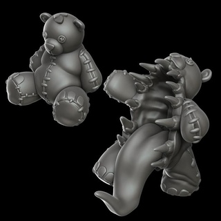 teddy bear mimic jamie korte Tabletop Characters & Creatures Fantasy Universe Store mini 3d print model - Mito3D