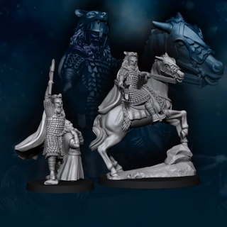 lord mountain wolf - mtd foot davale games Tabletop Characters & Creatures Fantasy Universe fantasy human wargames miniature 3dprint 3dprinting patreon 28mm dnd frostgrave tabletopgames humans davalegames 3d print model - Mito3D