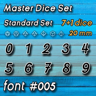 master dice set font 005 vault Tabletop accessories 3d stl dungeons gaming rpg mold 3dprint resin casting d20 d&d dnd dicemasters dicemaking resincasting moldmaking masterdice gamedice 3d print model - Mito3D