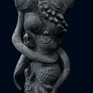 juiblex 75mm Jeremy fabbro tavolo personaggi creature Sci Fi universo fang bocca tentacolo lovecraft melma d dnd corrotto 3d print model - Mito3D