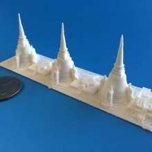 ayutthaya - wat phra si sanphet scan temple asia thailand buddhist asian 3d print model - Mito3D