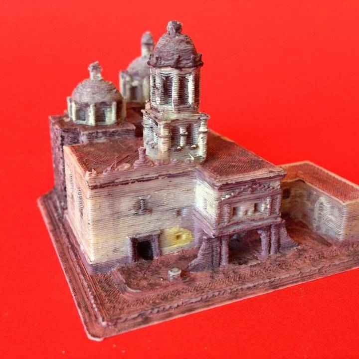 templo la cruz - quer taro scan mexico temple church cathedral catholic 3D print model - Mito3D