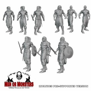 human fighter - monk bandits pit fighters dale seaton Tabletop Characters & Creatures Fantasy Universe tabletop dnd 3d print model - Mito3D