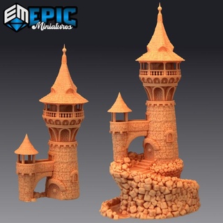 wizard tower sorcerer hideout magician building playable interior epic-miniatures Store fantasy medieval modular monster rpg warhammer sla mage enemy tabletop dungeon area dnd pathfinder npc pre-supported supported pre 3d print model - Mito3D