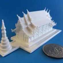 teak temple - wat pan tao miniworld asia thailand buddhist asian 3d print model - Mito3D