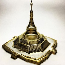 pagode shwedagon myanmar birmanie minimonde or temple tour voyage monument l'asie point repère bouddhiste asiatiques miniworld3d 3d print model - Mito3D