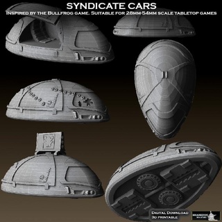syndicate car sharedog miniatures Tabletop Characters & Creatures Sci-Fi Universe Vehicles Machines Store 40k future futuristic tank vehicle warhammer scifi bladerunner cyberpunk electric hovercraft hovercar armored shadowrun bullfrog flier maglev 3d print model - Mito3D