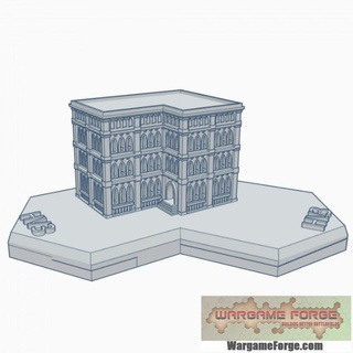 gotisch Gebäude 86 verhexen Karte Rahmen hmsg086 Kriegsspiel Schmiede Geschäft Terrain Battletech 3d print model - Mito3D