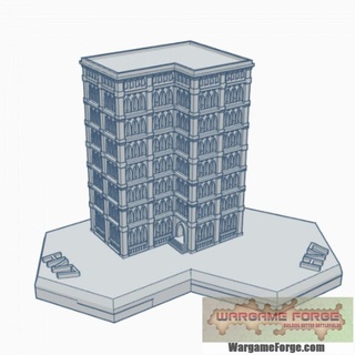 gotisch Gebäude 90 verhexen Karte Rahmen hmsg090 Kriegsspiel Schmiede Geschäft Terrain Battletech 3d print model - Mito3D