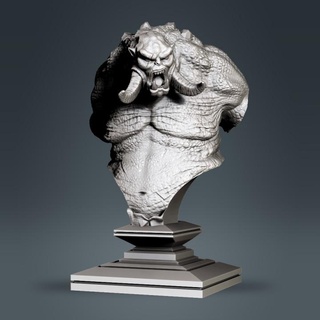 troll buste clynche art boutique ventilateur bustes table dnd 3d print model - Mito3D