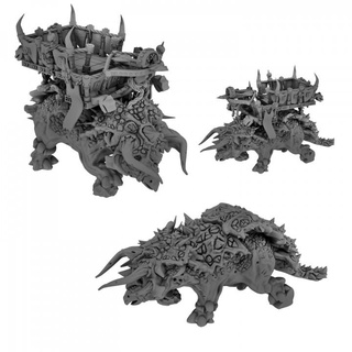 plated siege dinosaur cross bow riders lex addams Store warhammer triceratops armoured aos proxy arrorw armoureddinosaur 3d print model - Mito3D