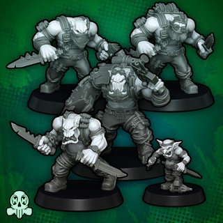 orc special forces modular kit malicious mini's Tabletop Characters & Creatures Sci-Fi Universe monster sci-fi space wargaming mace mutant 28mm marauder troop junkyard opr commandos spacemace 3d print model - Mito3D