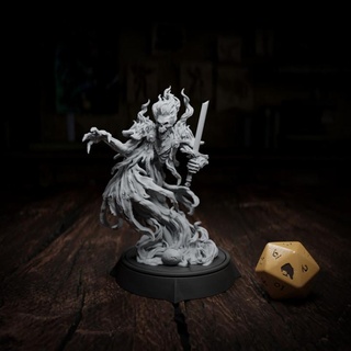 ghost 2 - enemy rise necromancer cripta studios Tabletop Characters & Creatures Fantasy Universe creature dnd 5e 3d print model - Mito3D