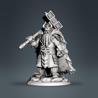 dwarf chief clynche art Tabletop Characters & Creatures Fantasy Universe Store king tabletop dnd 3d print model - Mito3D